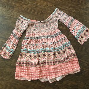 Torrid off the shoulder hippie dress